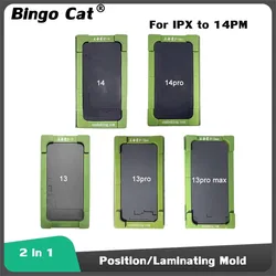 2in1 LCD OCA Lamination And Alignment Mould Mold For iPhone X XS XR 11Pro 12 13 Pro Max 14 14Pro  Display Screen Position Tools