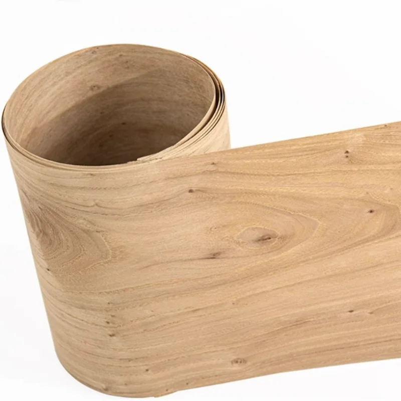 Natural Knotty Old Elm Wood Veneer Sheets Real Wood Grain Flexible for Furniture Decor Table Surface Panels L:250*13cm