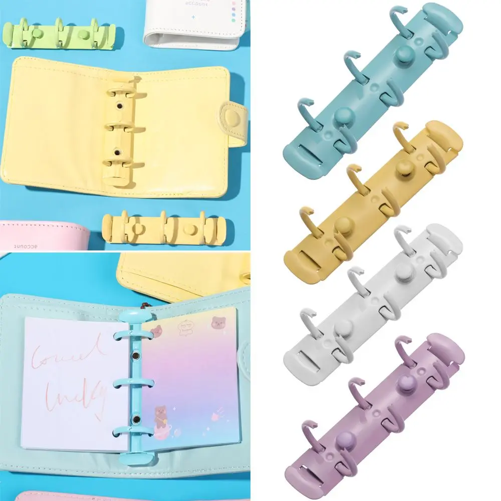 3 Holes Binder Clip Colorful Metal Spiral Rings For Diary Notebook Planner Binder Clip File Folder