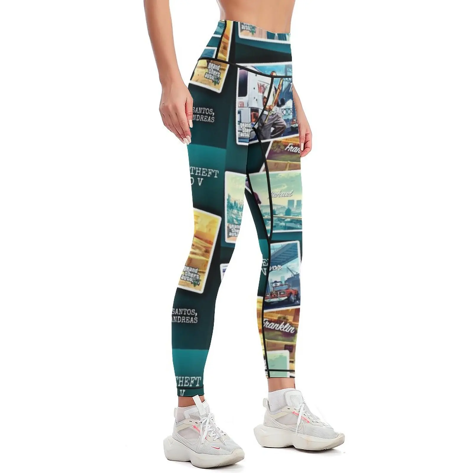 GTA V Story Characters Collection Leggings gym pants Sports pants for Womens Leggings