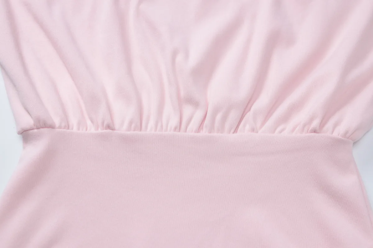 Woman Clothes Diagonal Collar Long Sleeve Package Hip Short Dress Streetwear Black Pink High Waist Tunics Slim Party Dresses