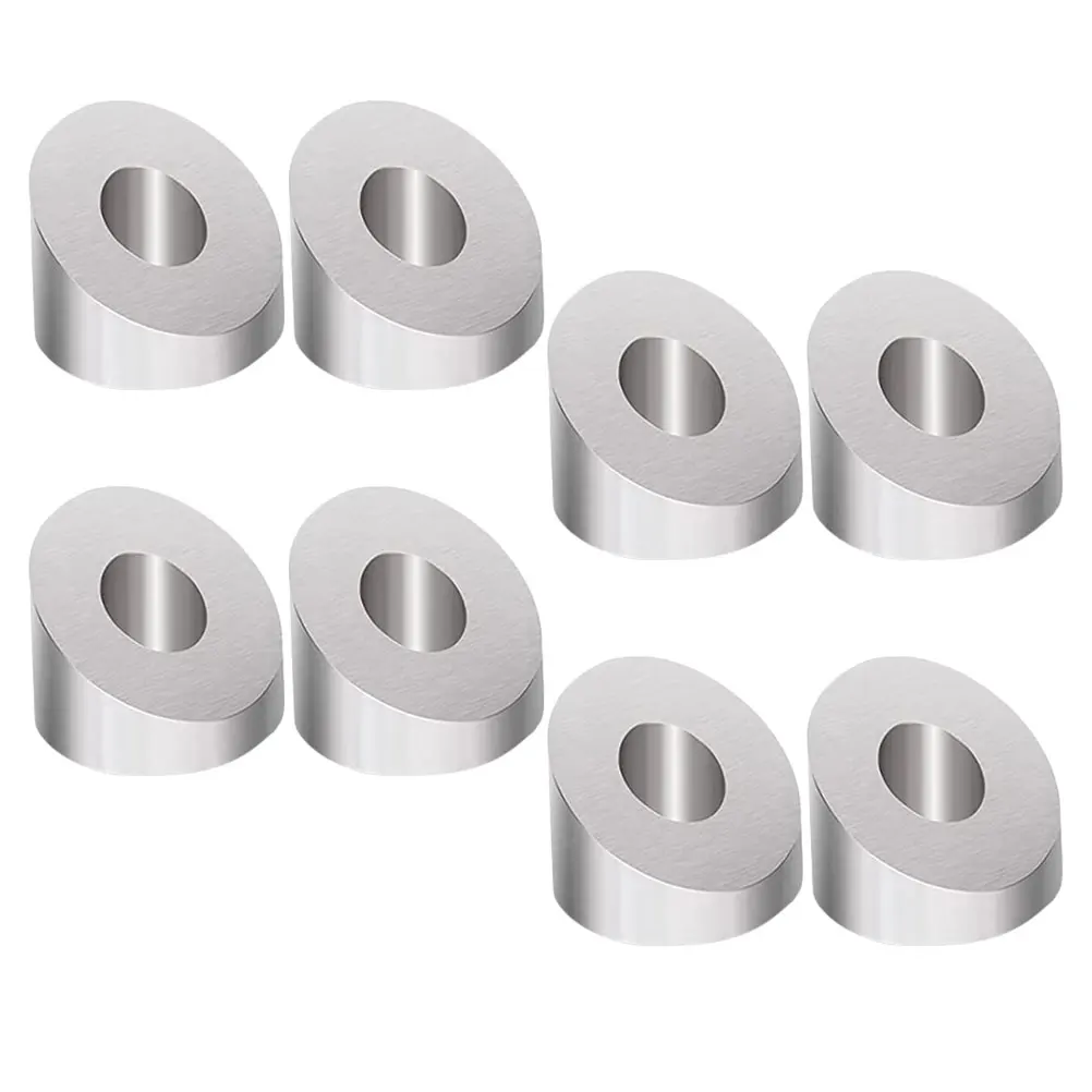 

8 Pcs Stainless Steel Washers Cable Railing Stair Deck Post Bracket Spacers Angle Beveled Base Weatherproof Anti Rust