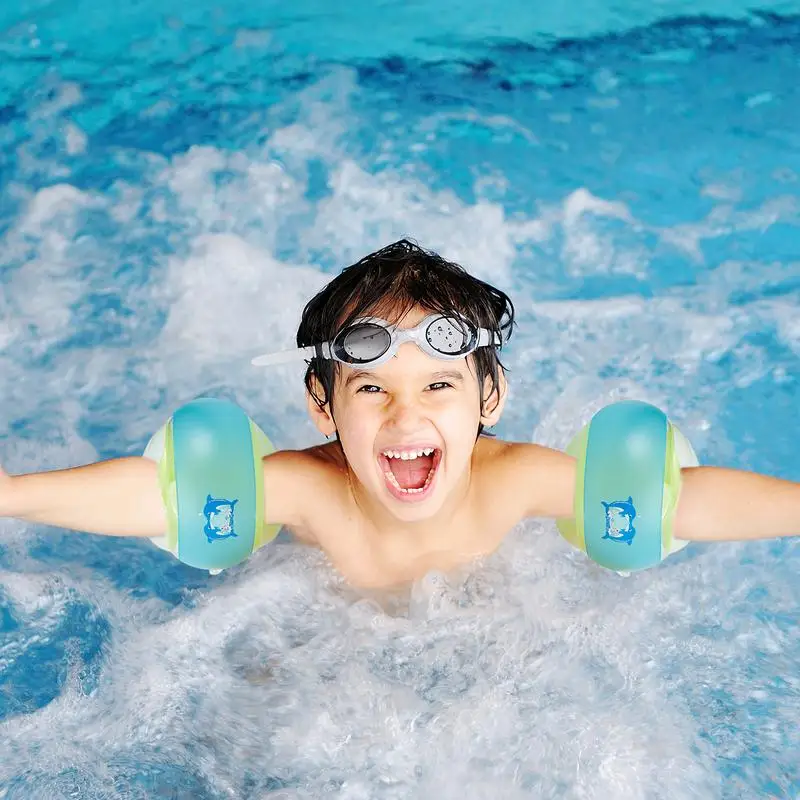 Anneau de flotteur de bras gonflable pour enfants, manchon d'eau de piscine épaissi, pliant, enfants, accessoires d'entraînement de natation pour enfants, filles, garçons