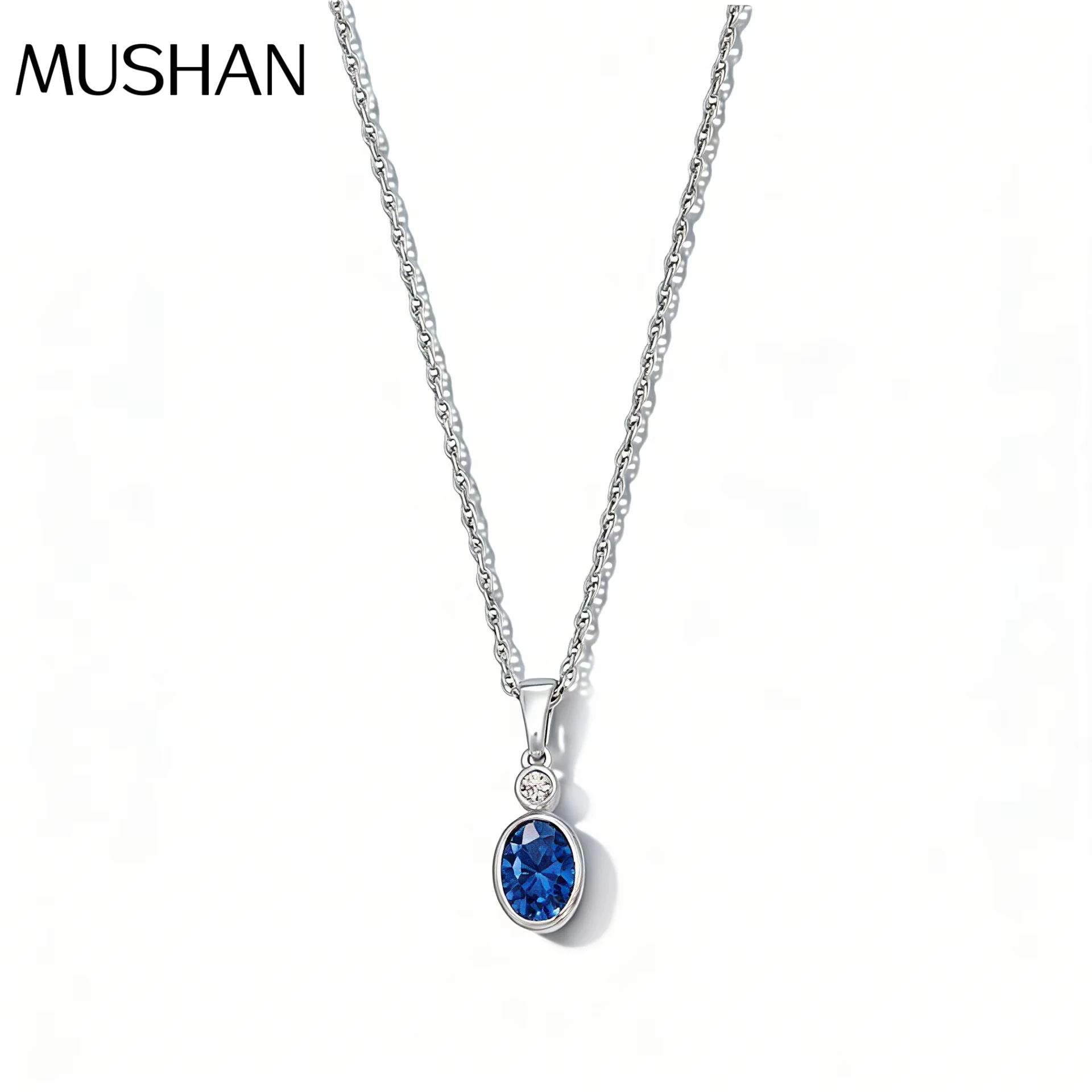 

MUSHAN Bespoke Jewelry 925 Sterling Silver Necklace Moissanite D Color VVS Fine Bridal 925 Sterling Silver Pendants Diamond