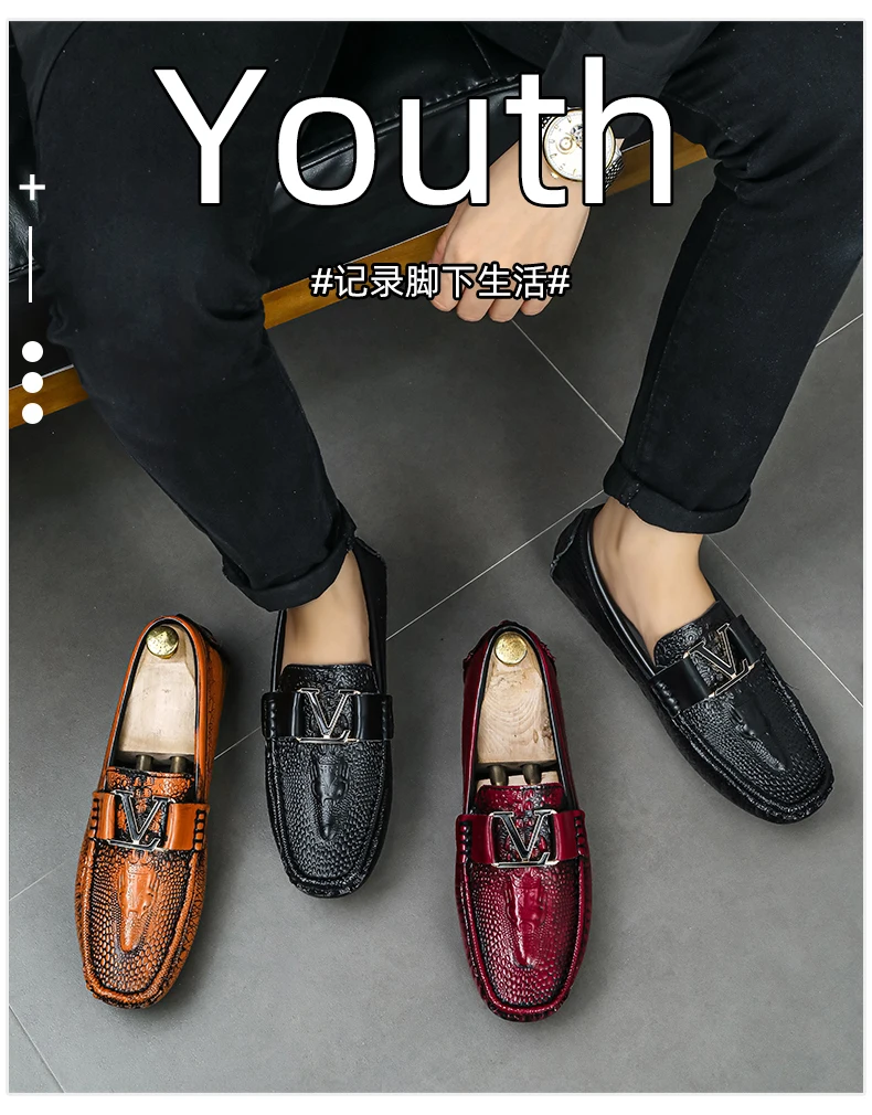 Neue Marken-Herrenschuhe, hochwertige Freizeitschuhe, Slipper, Business-Schuhe, bequeme Fahrschuhe, Zapatos De Hombre – Detail 1
