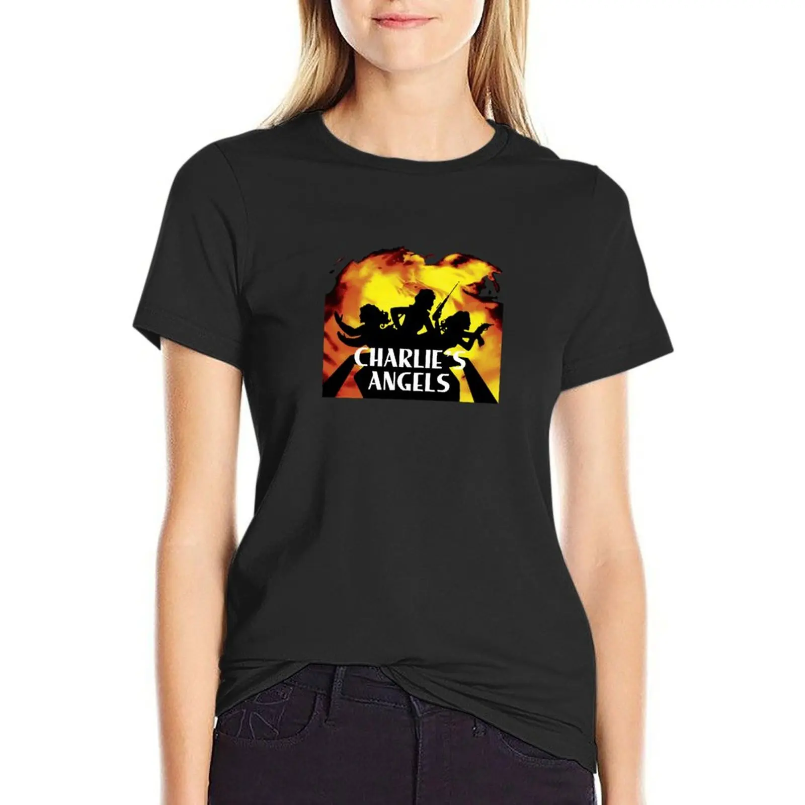 ANGELS FLAMES T-Shirt hippie clothes female cute tops korean fashion Womens clothing