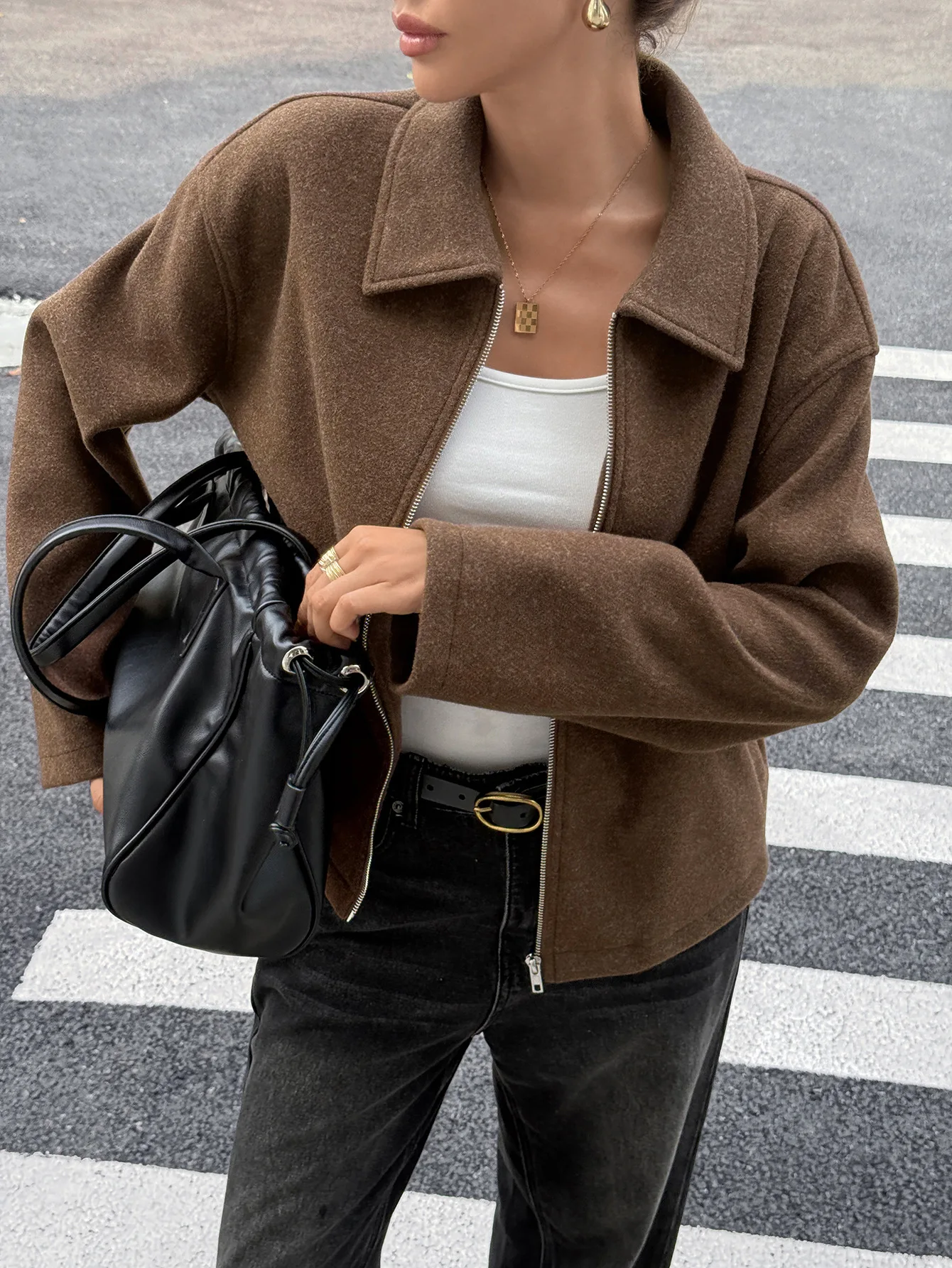 

2025 женские куртки, женская одежда, куртка, осенне-зимняя куртка для женщин, пальто, топ, повседневная однотонная куртка с длинными рукавами