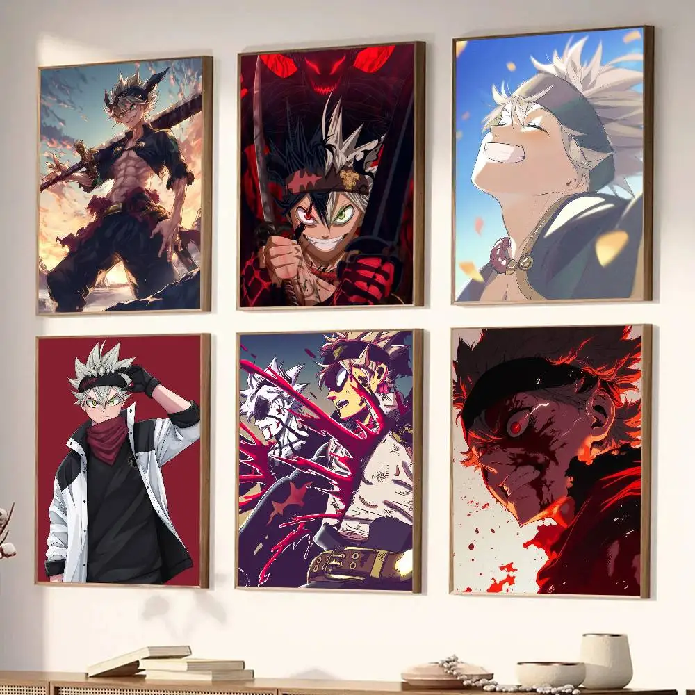 Asta Anime Black Clover Posters Living Room Bar Cafe Quality Canvas Vintage Style Comics Painting Art Home Wall Decor Picture view 6