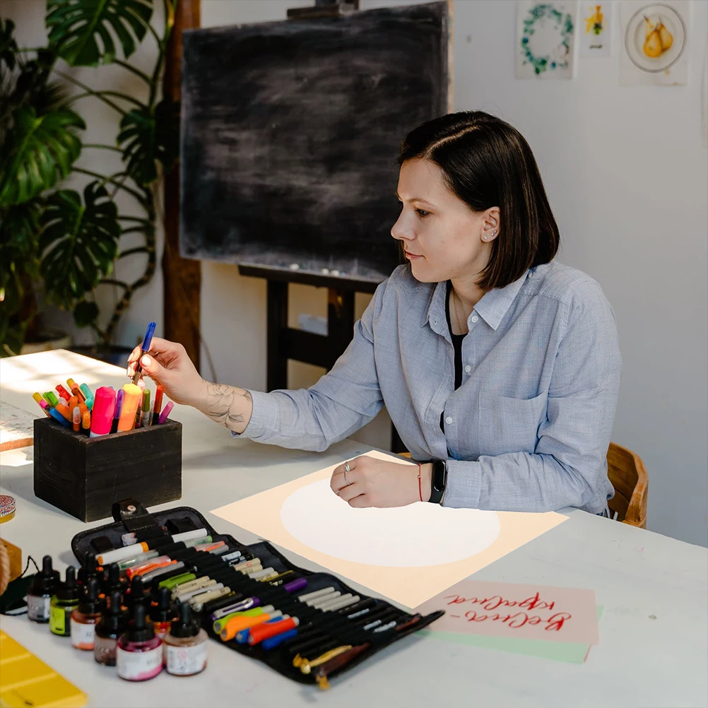 

20pcs Calligraphy Fan Surface Paper Round Xuan Art Painting Paper For Chinese Brush Writing Cursive Script Practice Sumi Drawing