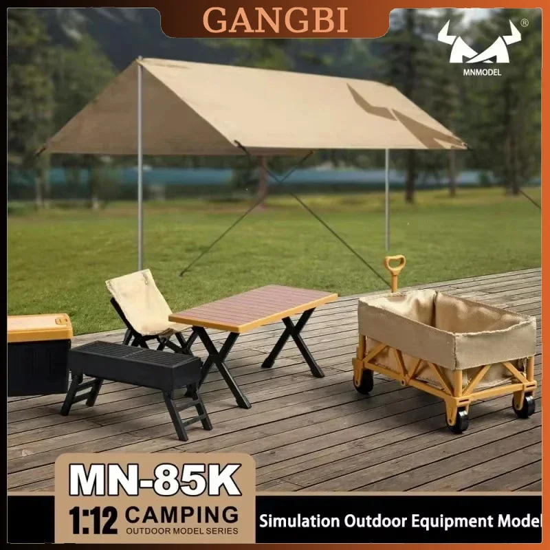 1/12 MN Modell MN82S Campingausrüstung Set MN85K Simulation Markise Camping Zelt Sand Leiter Tisch Stuhl Dekoration für Automodell