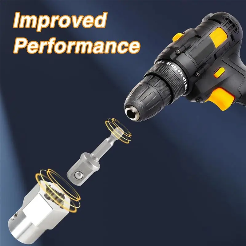 Stainless Steel Top Wind Trailer Jack Crank Handle Cordless Drill Adapter With A 1/2 Inch Socket Adapter Bit