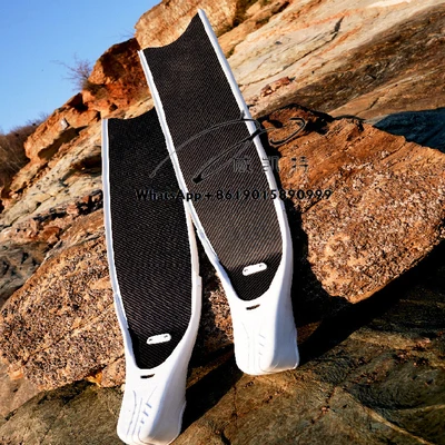 دروبشيبينغ نمط شخصي مخصص المهنية ألياف الكربون طويل Freediving زعانف الكربون للسباحة والغوص