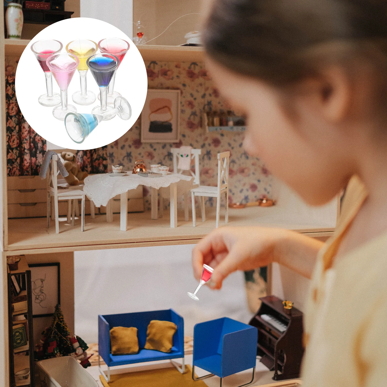 

6 Pcs Glasses Realistic Resin Accessories Kids Toys Decorative Accessory Toddler Toy Items For Party DIY