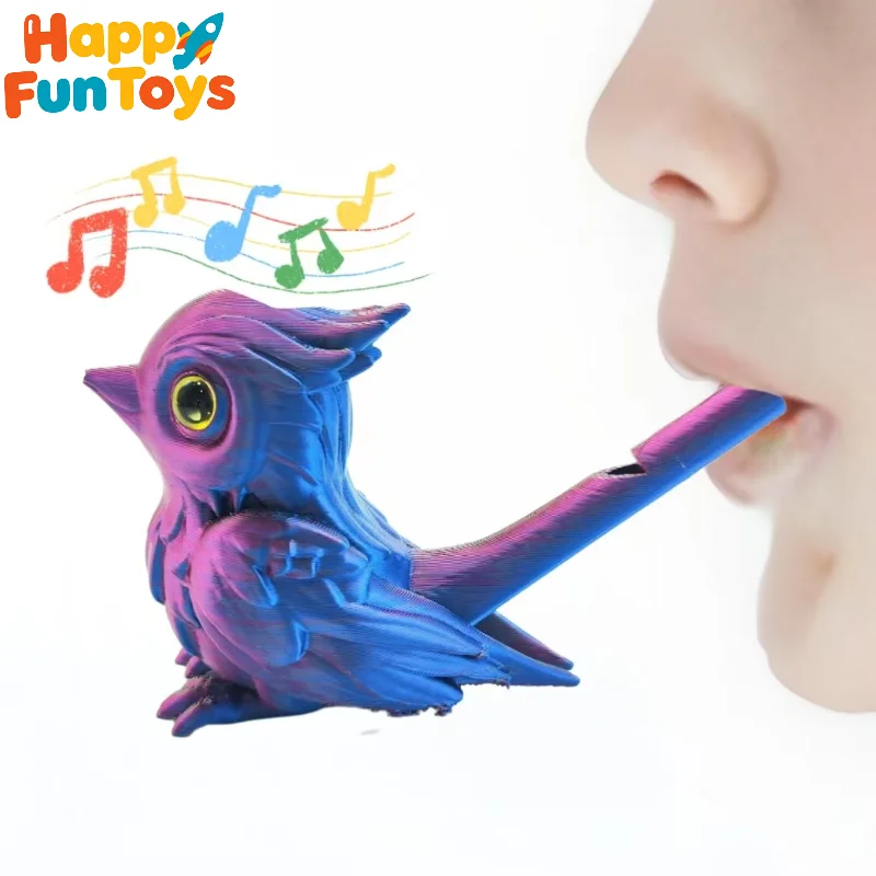 3D Printed Bird Whistle Creative Sound Bird Figurine Simulation Novelty Decorative Instrument Whistle Ornament Kid Toy