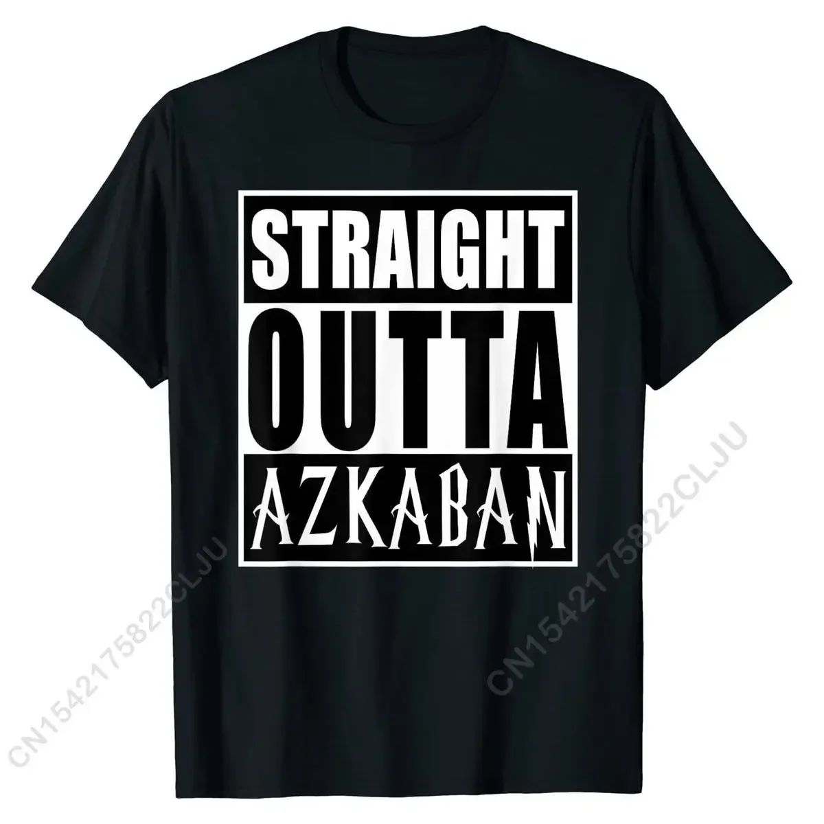 เสื้อยืดลายกราฟิคตลก azkaban แบบเข้ารูปเสื้อยืดผ้าฝ้ายสำหรับผู้ชาย