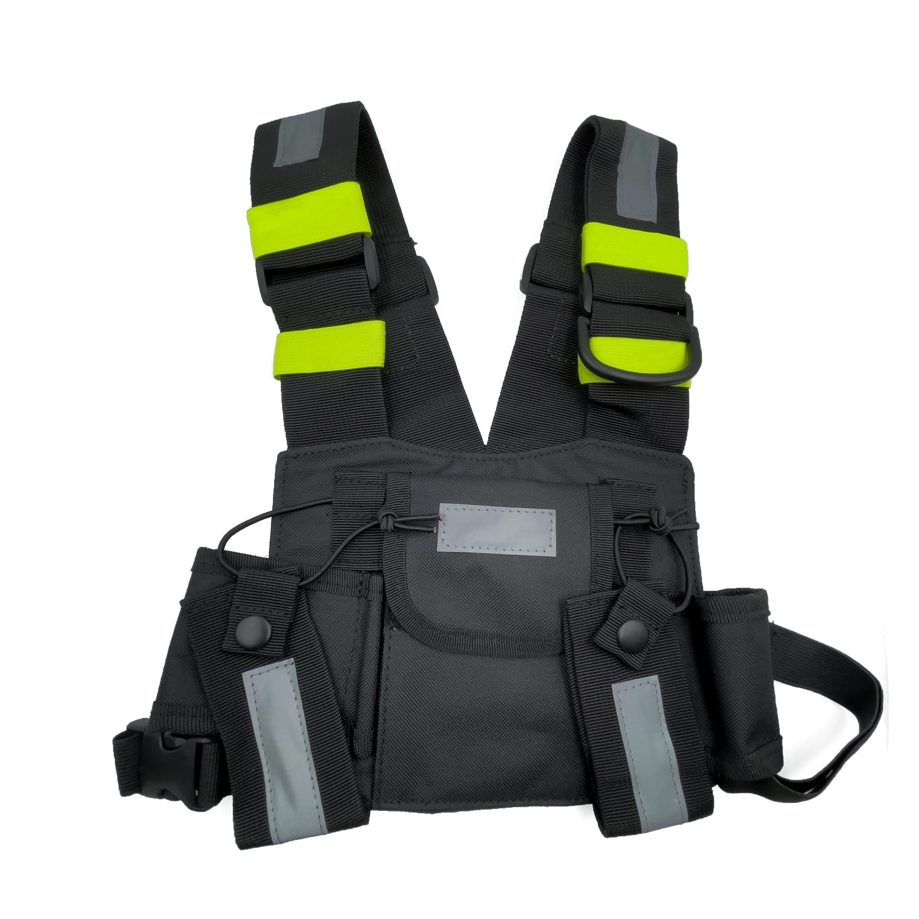 Radio Shoulder Holster Two Way Radio Reflective Chest Harness Holder Bag Vest Rig Walkie Talkies Front Pack Pouch Case view 6