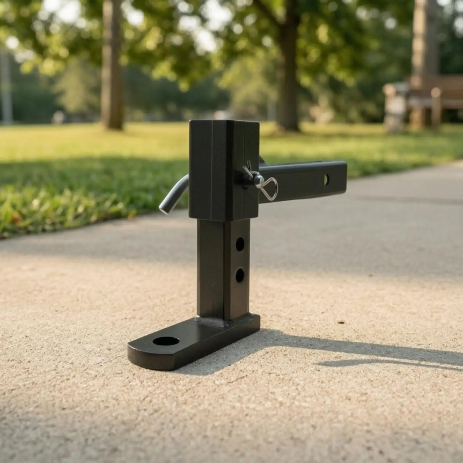 Versatile Adjustable Trailer Hitch with Flat Mounting Base for Custom Trailer