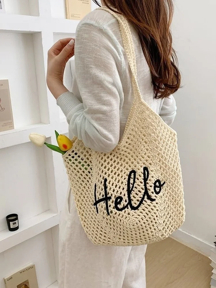 large-capacity-handwoven-letter-embroidery-beach-bag-women's-single-shoulder-bag-stylish-summer-2026-trendy-tote-bag