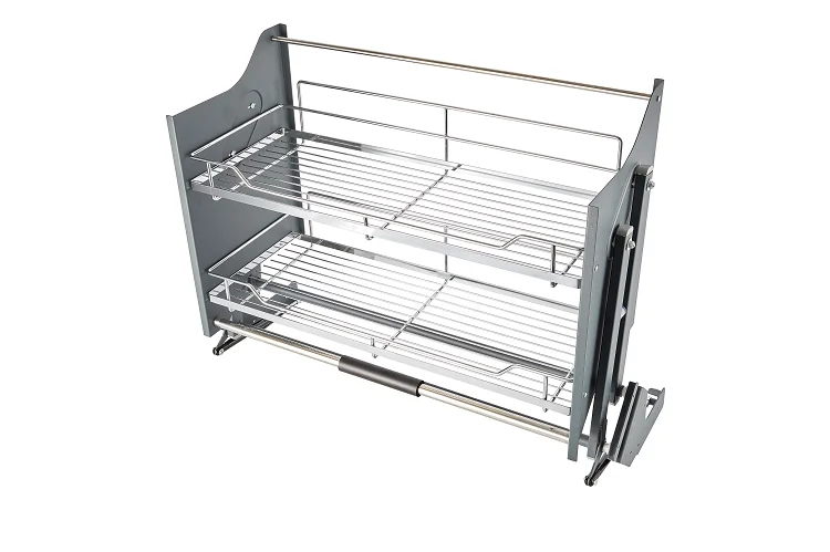 High Quality  Damping of Buffer Two Layers of Hanging Cabinet Elevator Type Lifting Basket