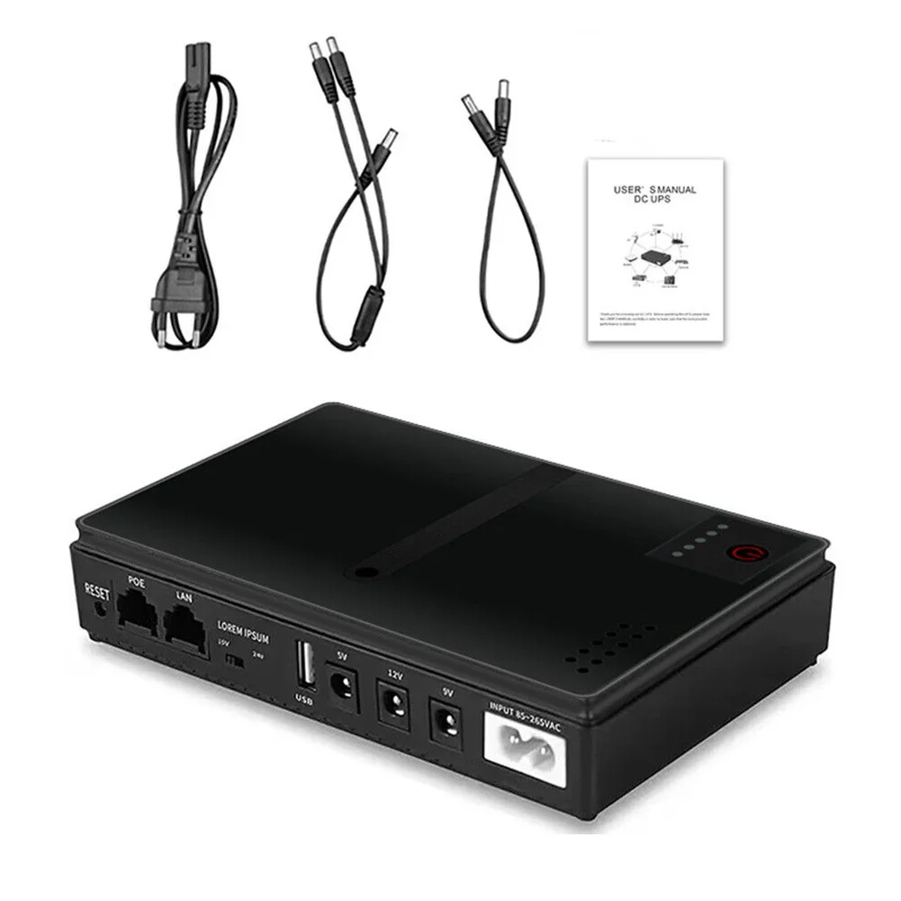 10400mAh Portable UPS 5-12V Uninterruptible Power Supply Battery Backup For WiFi Power Tool Accessory In Stock