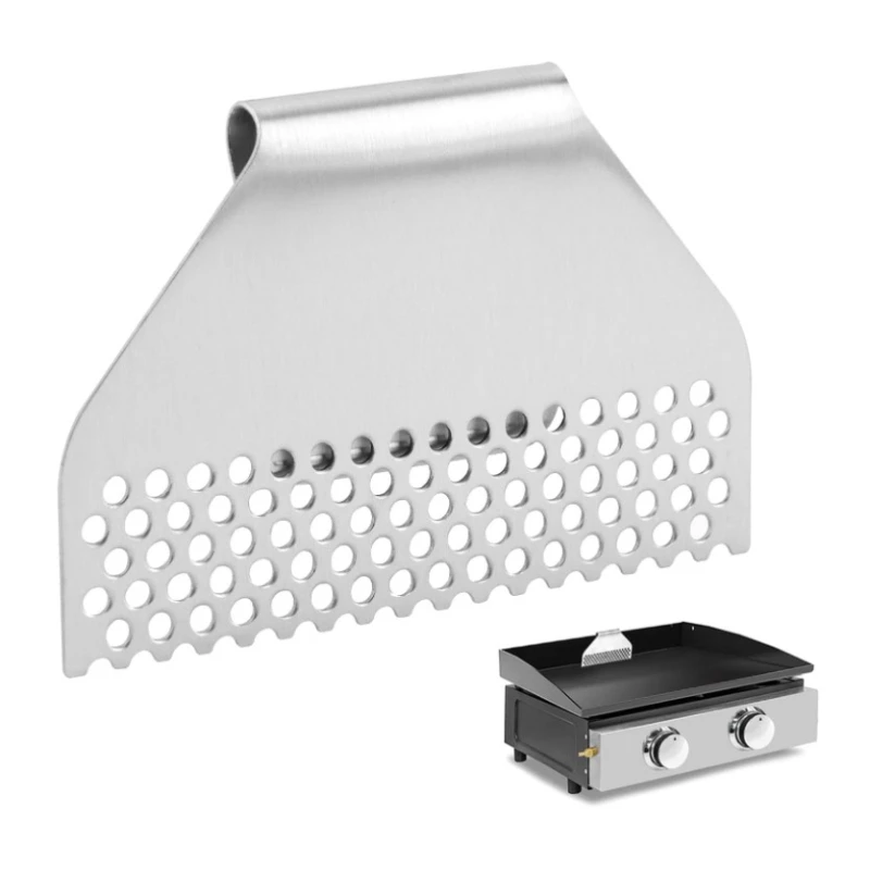 1PCS Grease Gate Blocker for Blackstone Griddle Food Mesh Screen Grease Trap Grill Cooking Accessories Prevent Food from Falling