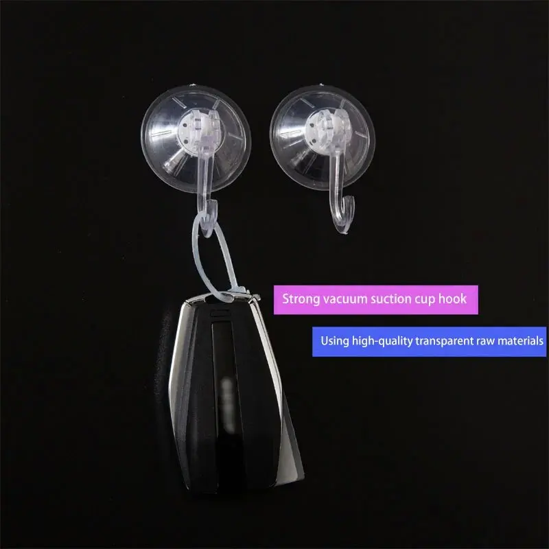 Vacuum suction cup hook glass kitchen appliance suction cup hook transparent and reusable heavy-duty bathroom hook image 5