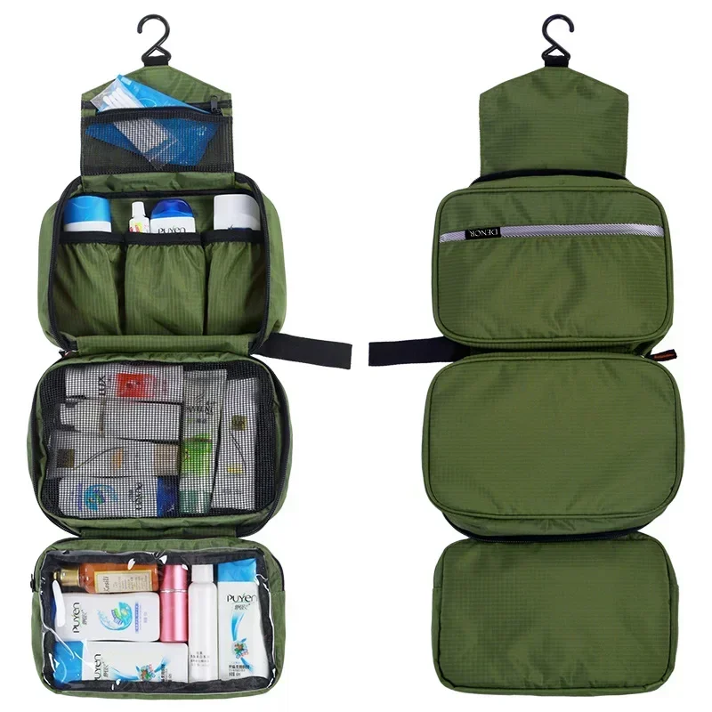 Hanging Men's Toiletry Bag Large Waterproof Cosmetic Bags Travel Organizer Lady Toiletries Makeup Toilet Foldable Bathroom Kit