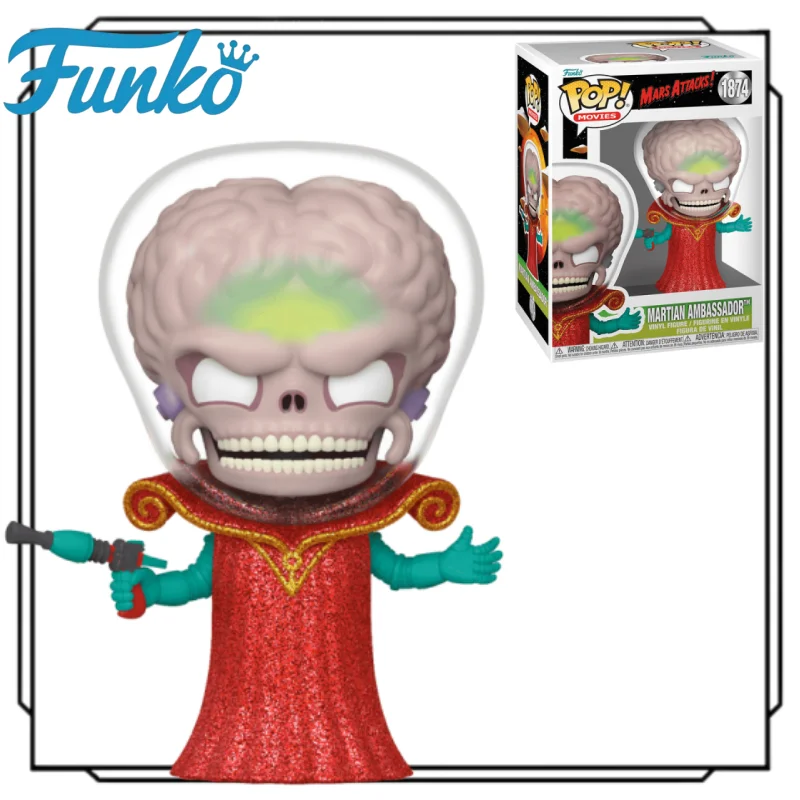 Funko Pop! authentiques Mars attaque ! # Figurine en vinyle de l'Ambassadeur martien de 1874, produit dérivé du film, objet de collection, ornement, cadeau