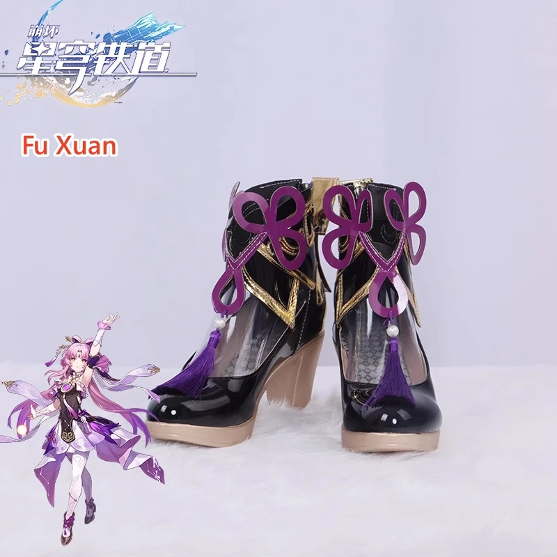 

Fu Xuan Cos Shoes Game Honkai Star Rail Аниме Женская мода Высокий каблук из искусственной кожи Обувь Косплей Костюмы Реквизит Хэллоуин Вечеринка ACC Stock