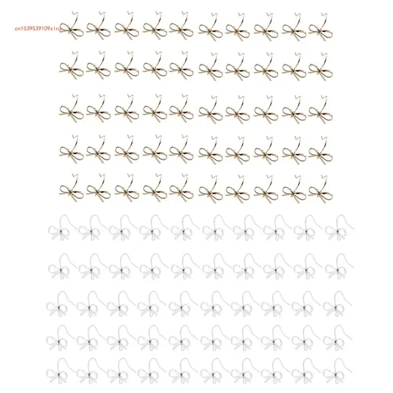 

Набор из 50 висячих серег в форме банта, модный аксессуар из прочного сплава для женщин, энтузиастов рукоделия