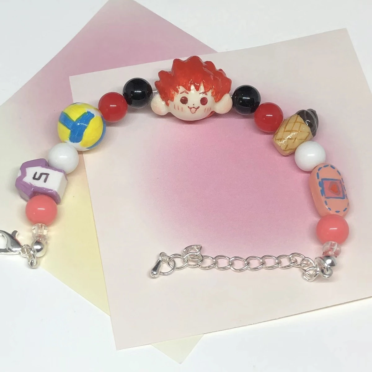 500ml Anime Haikyuu!! Tendou Satori Cosplay Fashion Bracelets Chain Stone Plastic Bracelet Ambitus Collection Derivative Gift