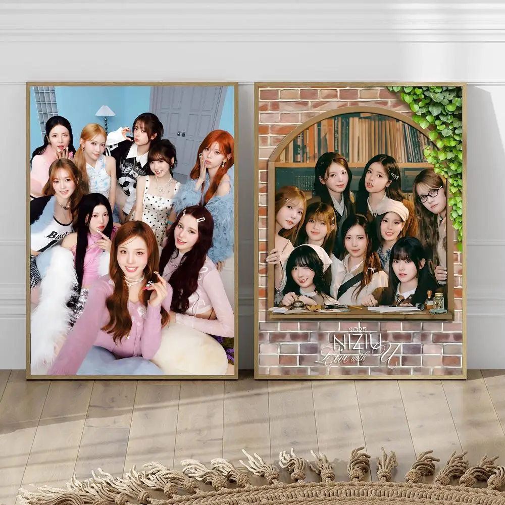 Girl Group N-NiziU-U Poster HD Wall Art Print,Self-adhesive Poster Sticker,Aesthetic Home Decor,Perfect Gift for Room Friends
