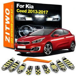 ZITWO 11Pcs No Error For Kia Ceed 2 MK2 JD 2013 2014 2015 2016 2017 LED Interior Dome Map Trunk Light License Plate Lamp Kit
