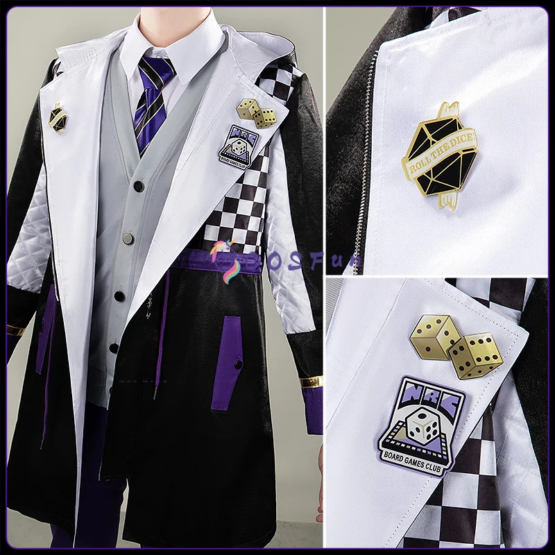 Game Twisted-Wonderland Azul Ashengrotto Cosplay Costume Full Set Uniform Props Accessories Halloween Carnival Party COSFun