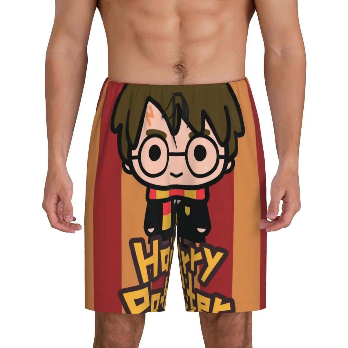 

Пижамные шорты с принтом Harrys Magic Adventure Movies Potters для мужчин, одежда для сна, короткие пижамы с карманами