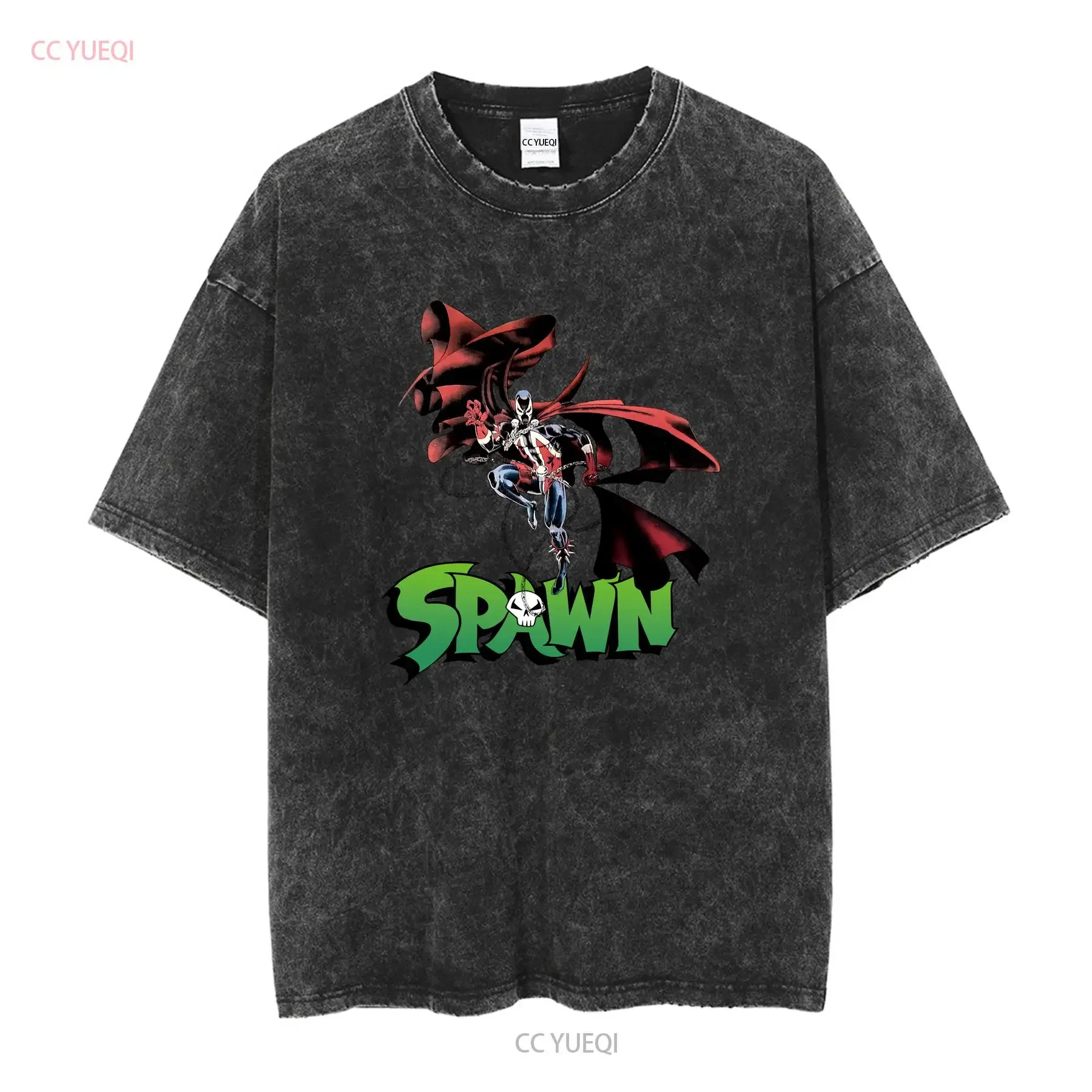 Todd Mcfarlane Productions Spawn graphics short sleeve T shirt 90s NH11328 vintage Washed Soft Stretched homme Casual Unisex - view 2