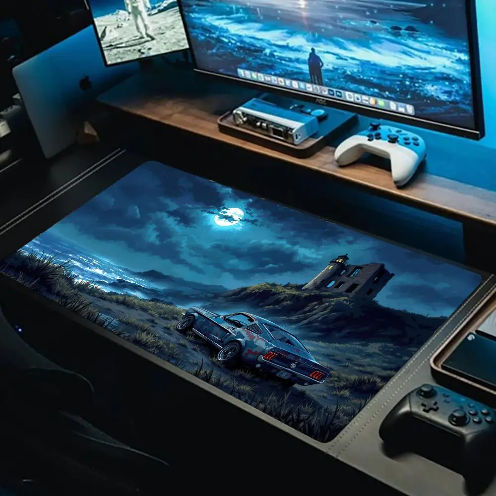 

Seaside View Mouse Pad XL Computer Accessories Office Game Table Mats Anti-slip Gaming Keyboard XXL Mousepads Desk Pads 400X900