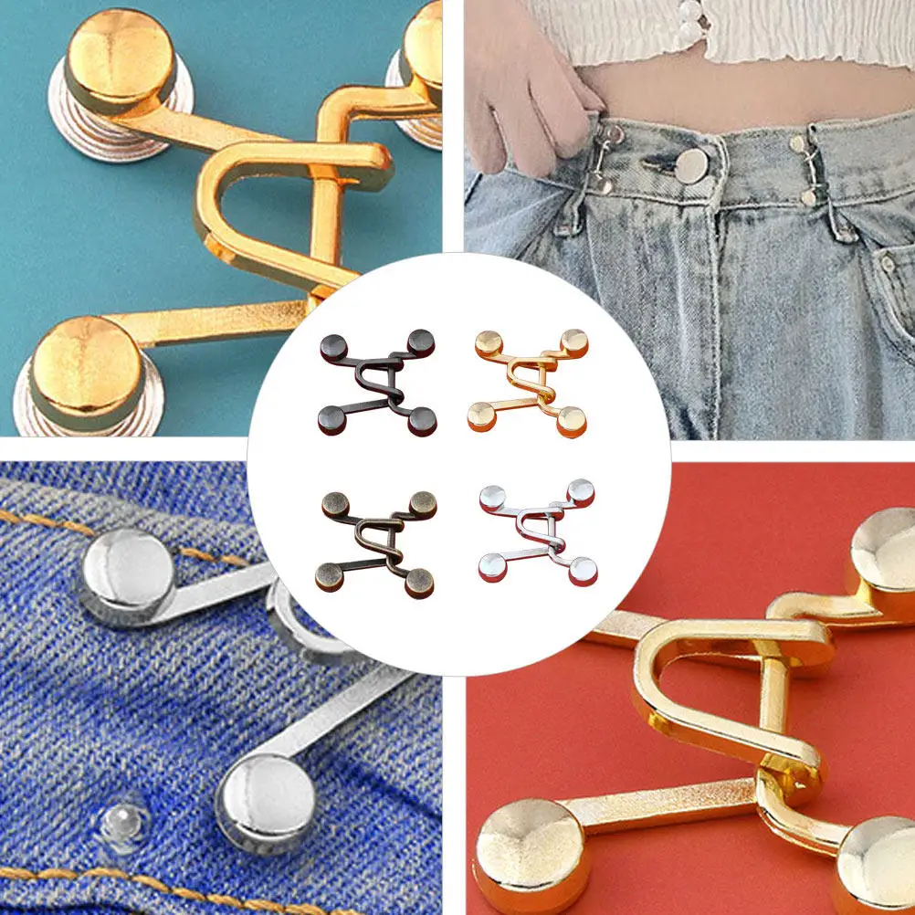 Button Decorations Adjustable Clothes Accessories Anti-Exposure Jeans Buttons Hidden Nipped Waists