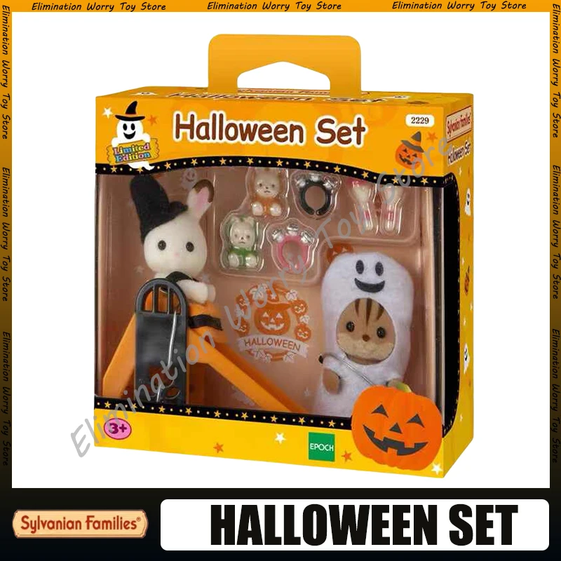 Original Sylvanian Families Halloween Costume Style Set  Anime Figures Family Ternurines Doll Birthday Gifts Christmas Gift