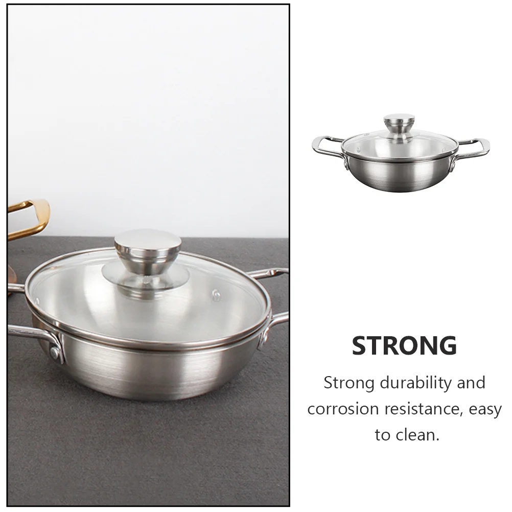 

Nonstick Cookware Steel Soup Pot Ramen with Lid Cooking Pots Lids for Instant Noodle Korean