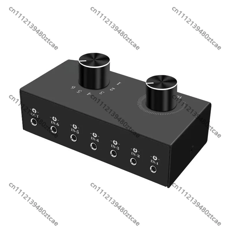 6 In 1 Out Passive Stereo Audio Switch Selector, Multi-source Audio Switcher For Headphone And Audio Equipment Connection