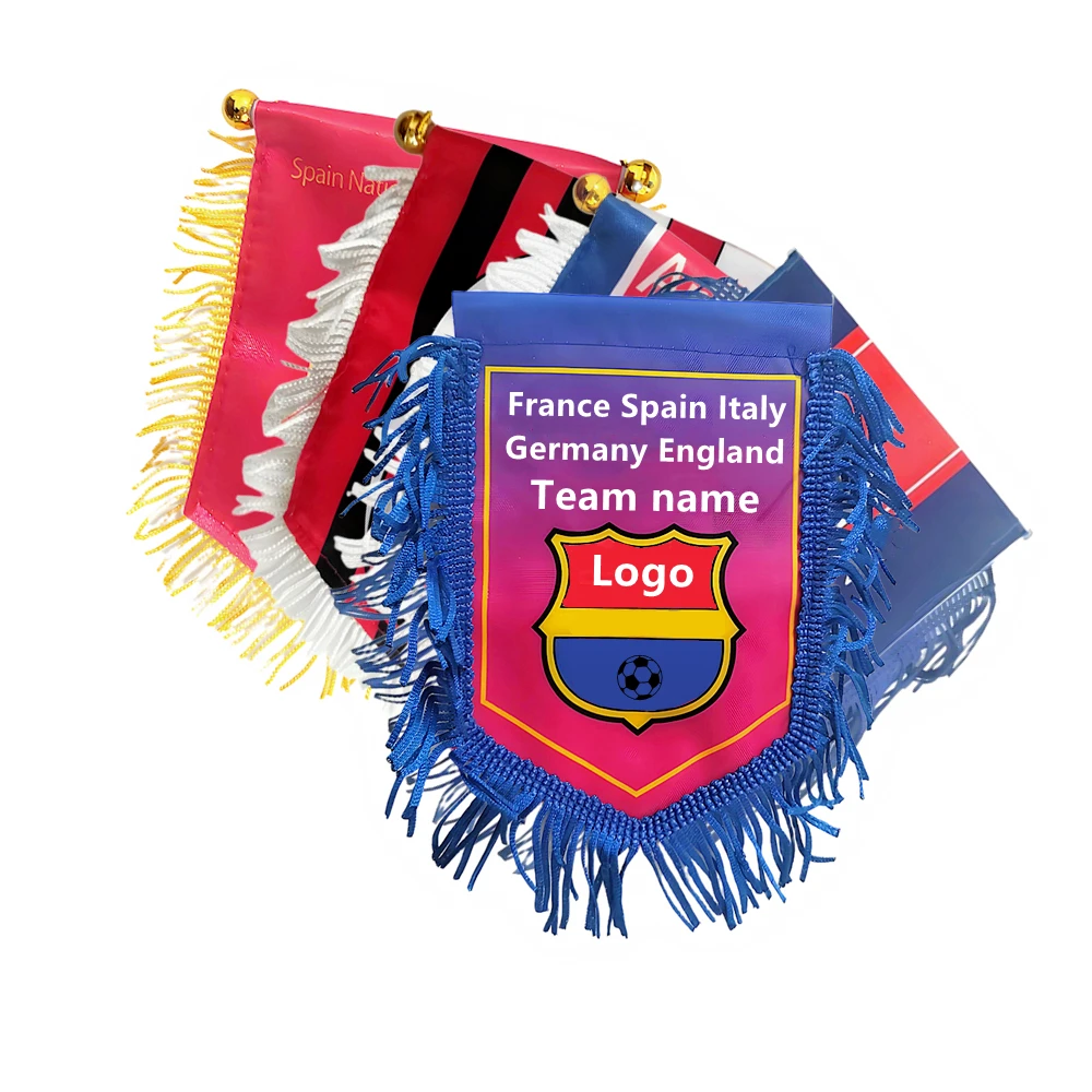 14x10 سنتيمتر الأحداث الرياضية نوافذ السيارات أعلام معلقة فرق شعبية حقيقية شعار كرة القدم البوليستر نوادي كرة القدم تذكارية فريق العلم 1 قطعة #1