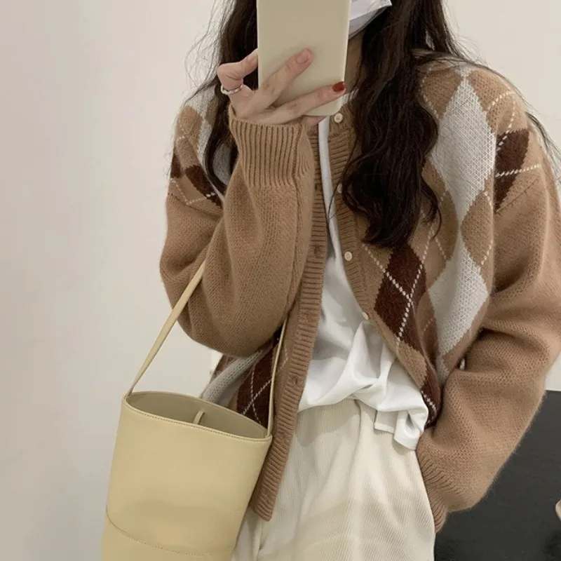 سترة نسائية متباينة موديل 2025 سترة كسول متماسكة من Ropa Mujer سترة خريفية ناعمة على طراز Preppy تسحب ملابس نسائية شتوية