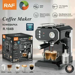 Máquina de café semi-automática, espuma de leite multifunções, pequena máquina de café, iniciante