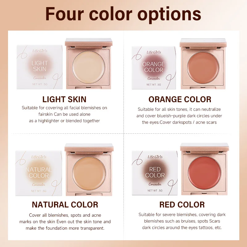 كريم كونسيلر للمكياج الخالي من العيوب - نسيج مرطب لتغطية الهالات السوداء والبشرة الباهتة - كونسيلر تغطية طويلة الأمد