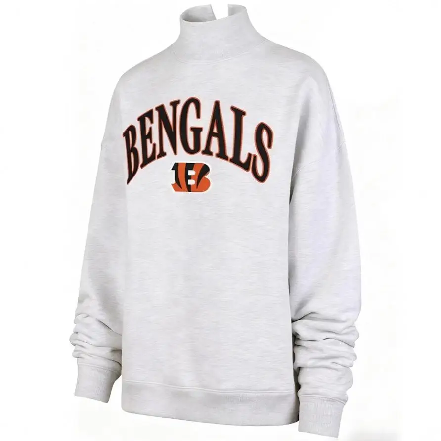 Sweat-shirt brodé à col haut pour homme, vêtement de sport confortable et respirant, nouvelle collection automne 2025