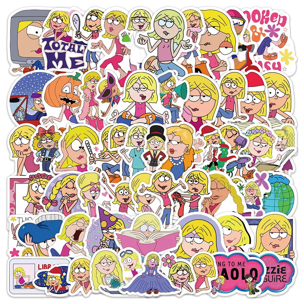 

60PCS Disney TV Series Lizzie McGuire Cartoon Graffiti Decorative Stickers Personalized DIY Water Cup Pencil Case Laptop Decals