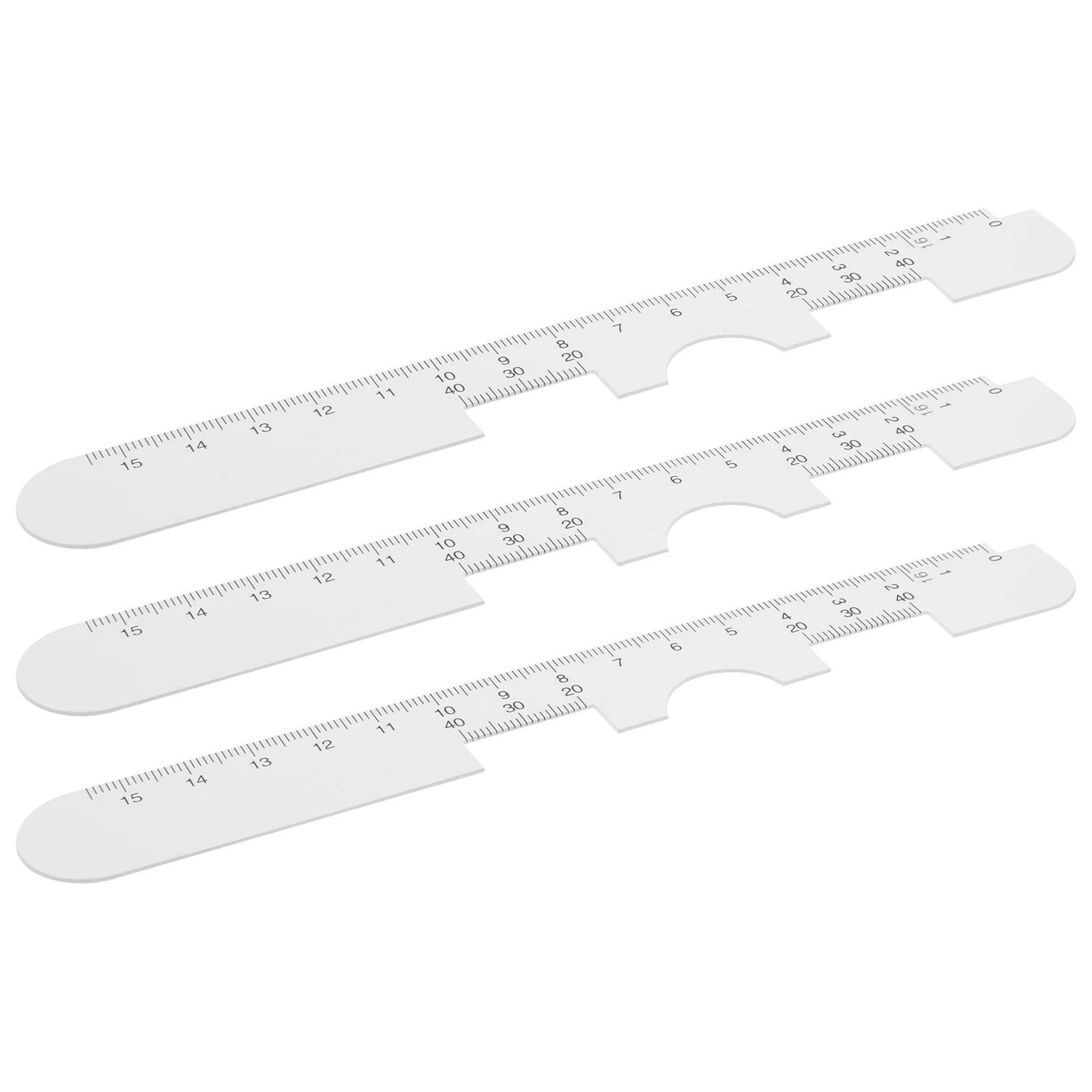 3 Pcs Pupil Distance Ruler Interpupillary Measurement Tool Optician Tools White Eyeglass Pressure Tester