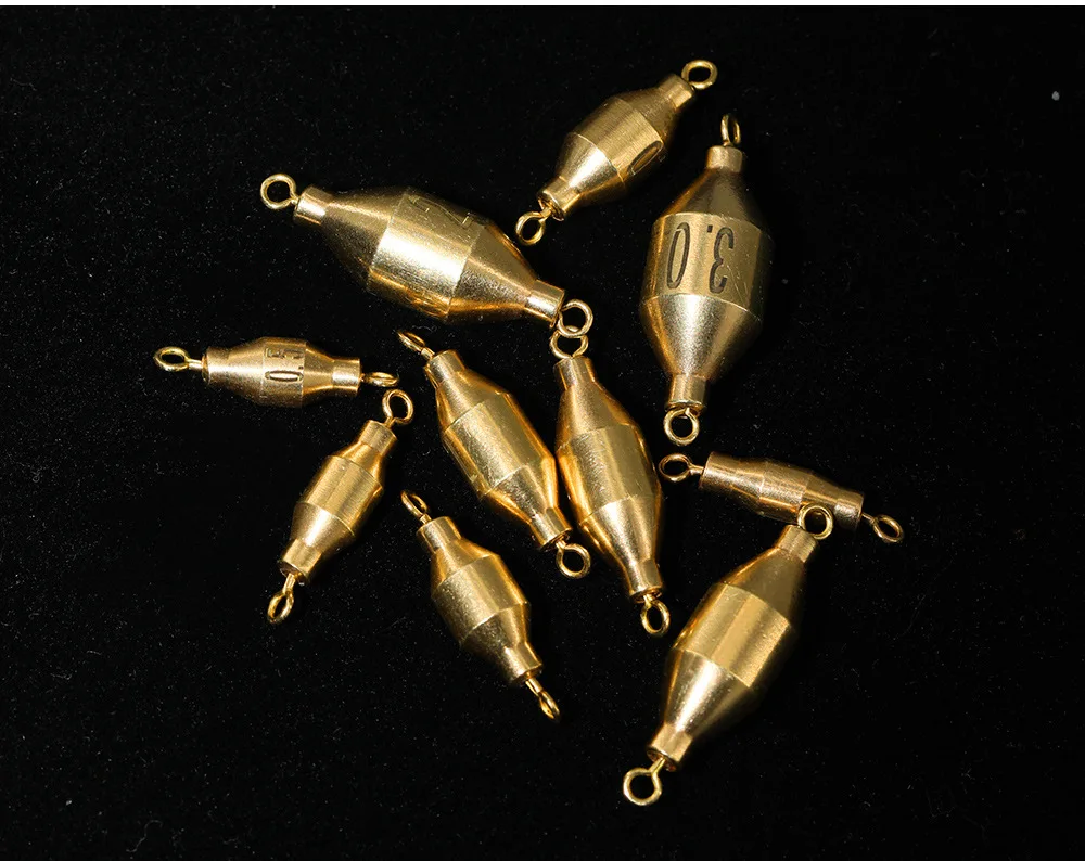 Pro Beros Messing Angel gewichte Troll ing Sinker Schwenk verbinder Zubehör 1,6 g-11g Anti-Corrision Kupfer Gewicht Down Sinker – Detail 10