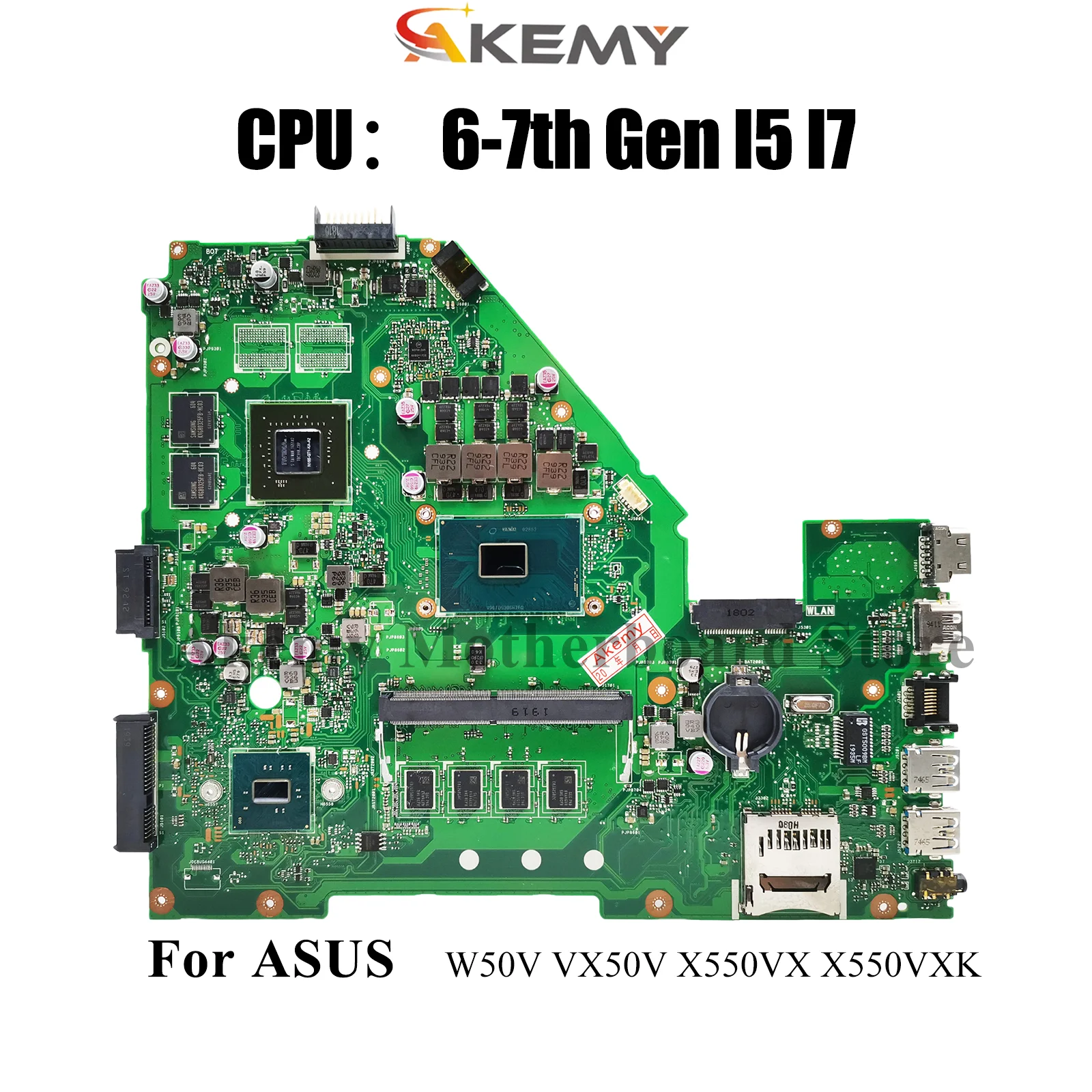 

X550VX Laptop Motherboard For ASUS VivoBook VX50V X550VX X550VXK K550VX FH6500V W50V X550V FH5900 Mainboard With I5 I7 CPU stk